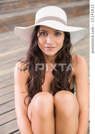 Beautiful woman in bikini relaxing Beautiful woman in bikini relaxing 15141613