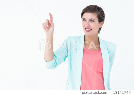 Woman pointing something Woman pointing something 15141744