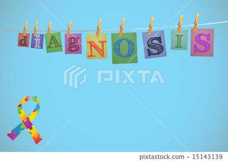 Composite image of autism awareness ribbon 15143139