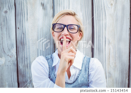 Pretty blonde woman having fun Pretty blonde woman having fun 15143454
