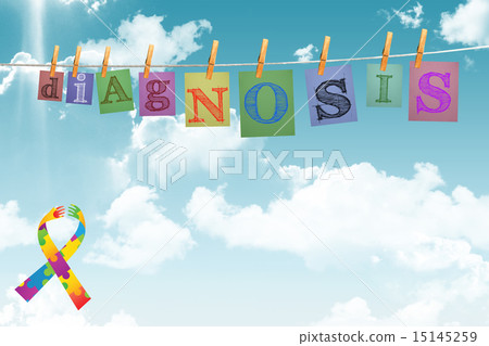 Composite image of autism awareness ribbon 15145259
