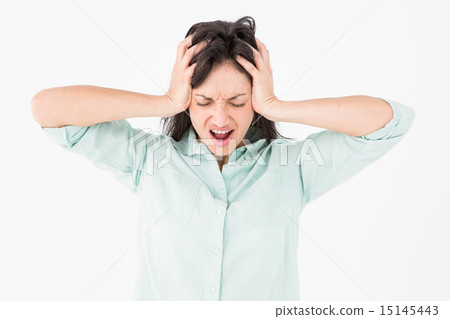 Depressed woman shouting Depressed woman shouting 15145443