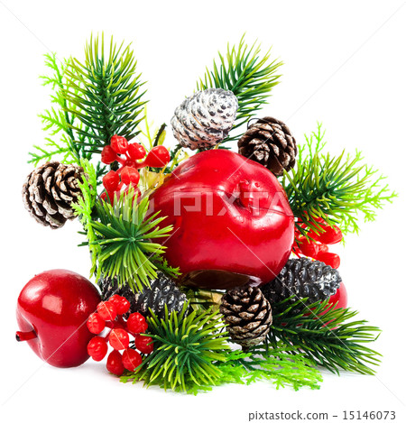 Christmas decoration, fir branch, pine cones. Christmas decoration, fir branch, pine cones. 15146073