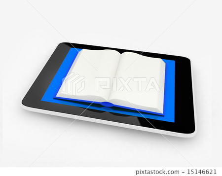 tablet pc and opened book tablet pc and opened book 15146621