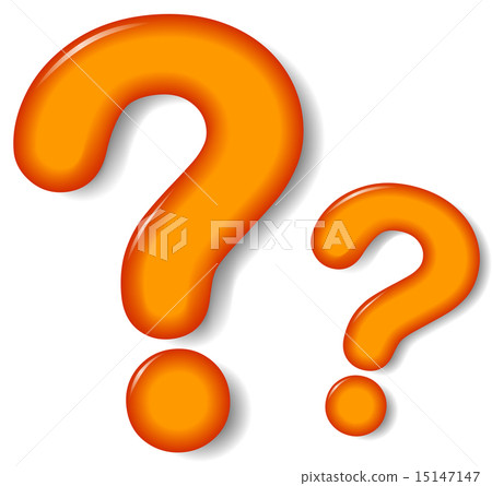 Vector orange question mark 15147147