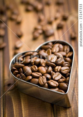 coffee beans in heart form coffee beans in heart form 15147333