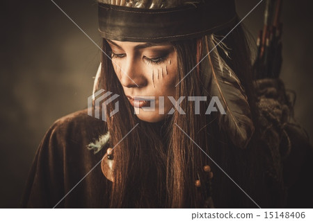 Fast river in mountain forest  15148406