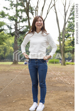 Young lady 20's casual portrait 15148543