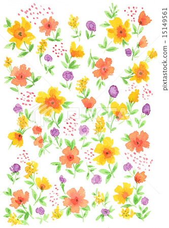small flowers pattern, cute, illustration 15149561