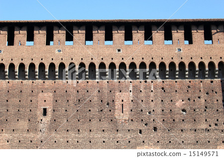 Wall of Sforzesco castle 15149571