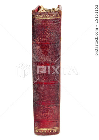 worn-out old book on a white background 15151152
