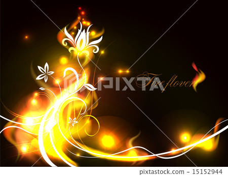 Vector fire flowers. 15152944