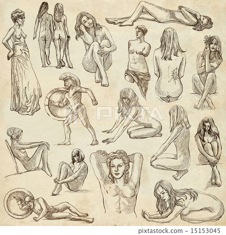Nudity in Art - Hand drawings, Full sized pack 15153045