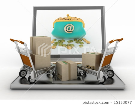 Freight light carts and laptop Freight light carts and laptop 15153077