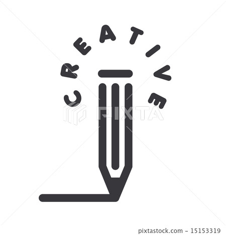 vector logo pencil paint for creativity 15153319