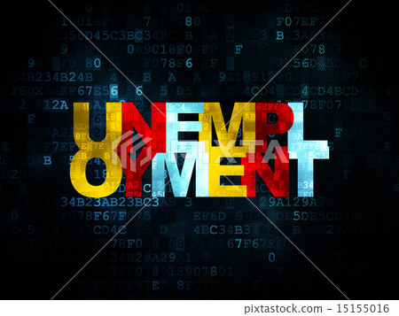 Finance concept: Unemployment on Digital background 15155016