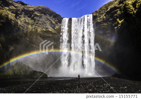 Iceland · Sukoga Falls and Rainbow People 15155771