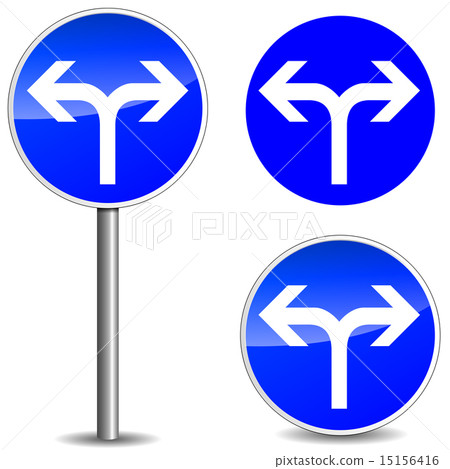 Vector arrow blue sign 15156416
