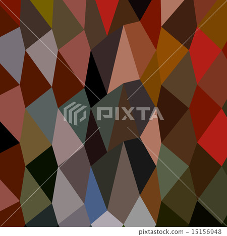Burnt Umber Abstract Low Polygon Background 15156948