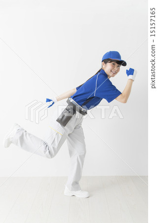 快遞員形象:奔跑的女外賣員 快遞員形象:奔跑的女外賣員 15157165