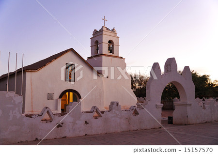 Church San Pedro de Atacama Church of San Pedro de Atacama at evening scenery 15157570