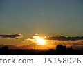 Fuji from the apartment and sunset 15158026