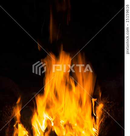 Flames of a campfire in the night Flames of a campfire in the night 15159616