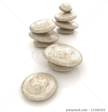 Glossy spa stones. 3d icon Glossy spa stones. 3d icon 15160105