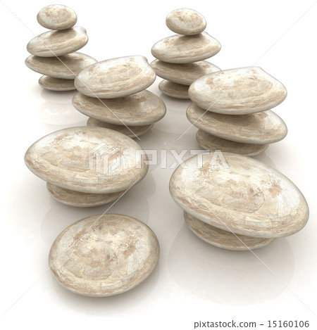 Glossy spa stones. 3d icon 15160106