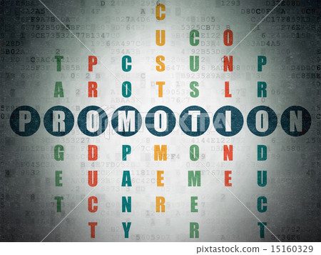 Marketing concept: word Promotion in solving Crossword Puzzle Marketing concept: word Promotion in solving Crossword Puzzle 15160329