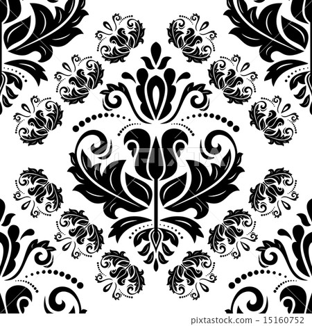 Damask Seamless Pattern. Orient Background Damask Seamless Pattern. Orient Background 15160752
