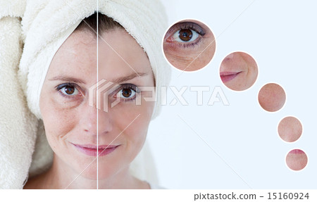 Stock Photo: Beauty concept - skin care