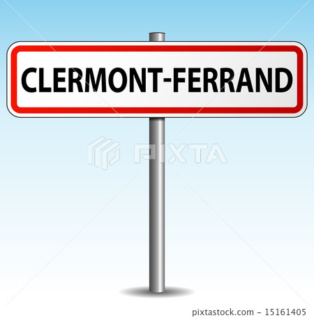 Vector clermont-ferrand signpost 15161405