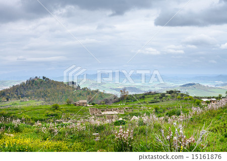 landscape with Morgantina settlement in Sicily 15161876