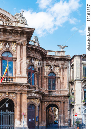 Teatro Massimo Bellini and arch to street, Catania Teatro Massimo Bellini and arch to street, Catania 15161887