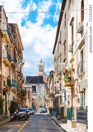 cityscape - street via Gesuiti in Catania city 15161891