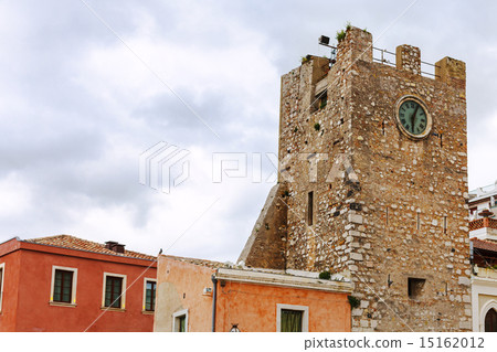 Clock Tower on 9th of April Square in Taormina 15162012