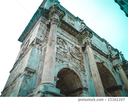 Arch of Constantine, view from below. Rome, Italy. 15162207