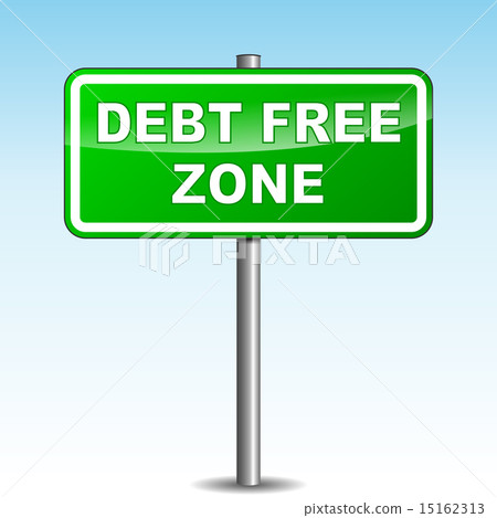Vector debt free signpost Vector debt free signpost 15162313