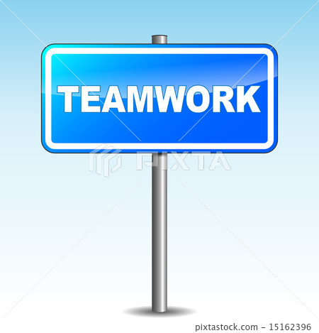 Vector teamwork signpost Vector teamwork signpost 15162396