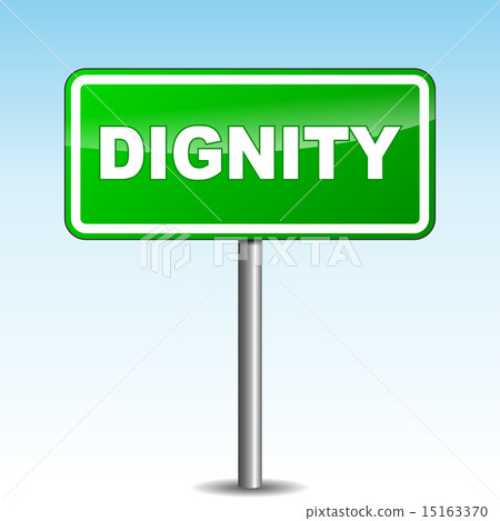 Vector dignity signpost 15163370