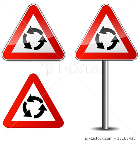 Vector roundabout sign 15163435