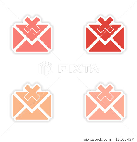 assembly realistic sticker design on paper email 15163457