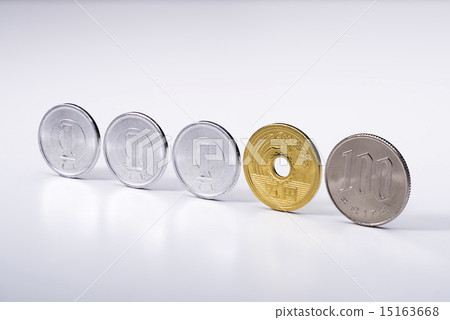 日元100日元，5日元和1日元 15163668