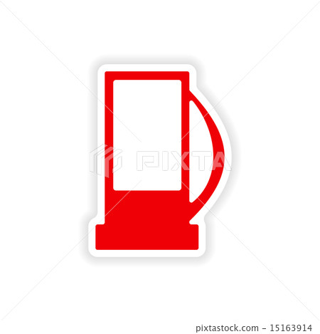 icon sticker realistic design on paper refill 15163914