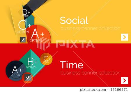 Infographic flat design banner with geometric diagram Infographic flat design banner with geometric diagram 15166371