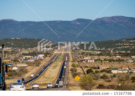long highway stretch in the new mexico mountains long highway stretch in the new mexico mountains 15167786