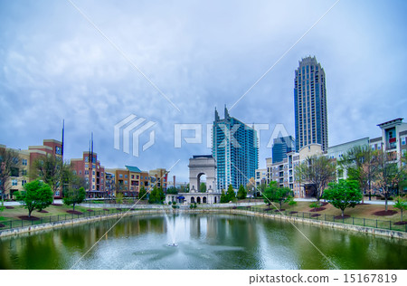 atlanta georgia city skyline on cloudy day atlanta georgia city skyline on cloudy day 15167819