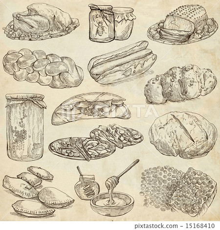 Food - hand drawn pack. Original sketches. Food - hand drawn pack. Original sketches. 15168410
