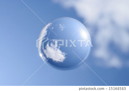 天空反射在球上(地球圖像) 天空反射在球上(地球圖像) 15168583